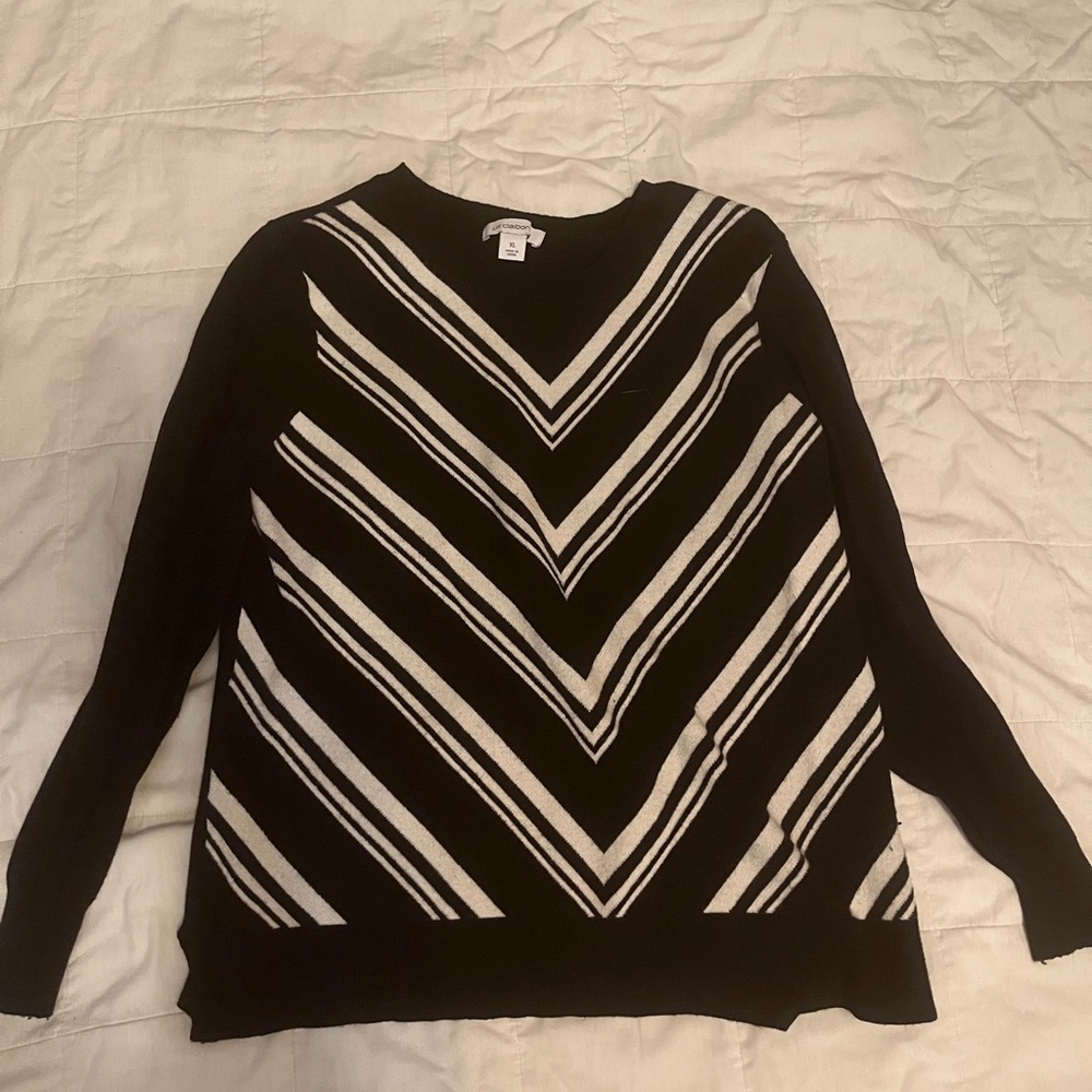 Soft gray & black sweater